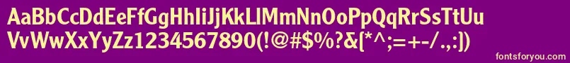 Police ClearfacegothicltstdMedium – polices jaunes sur fond violet