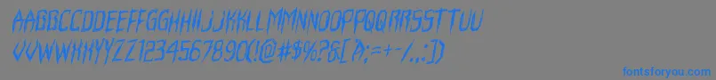 Horroroidrotal Font – Blue Fonts on Gray Background