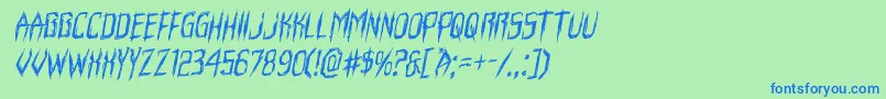 Horroroidrotal Font – Blue Fonts on Green Background