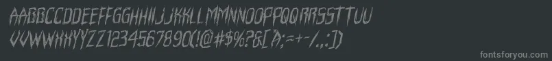 フォントHorroroidrotal – 黒い背景に灰色の文字