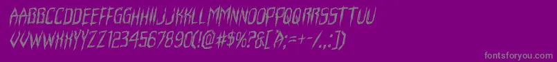 Horroroidrotal Font – Gray Fonts on Purple Background