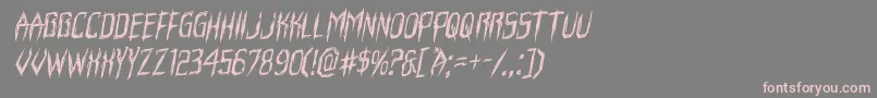 Horroroidrotal Font – Pink Fonts on Gray Background