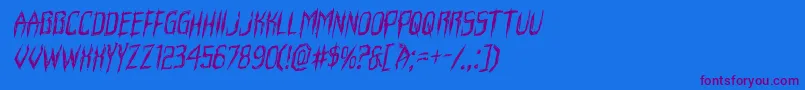 Шрифт Horroroidrotal – фиолетовые шрифты на синем фоне