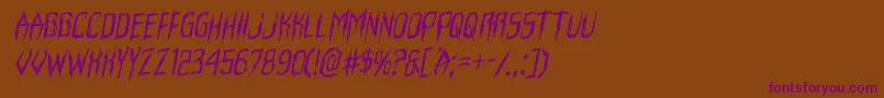 Horroroidrotal Font – Purple Fonts on Brown Background