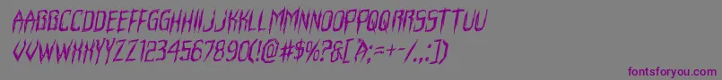 Horroroidrotal Font – Purple Fonts on Gray Background