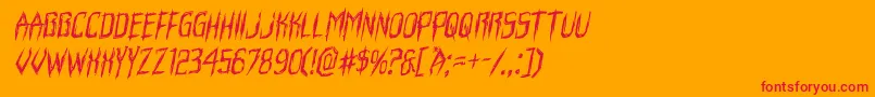 Horroroidrotal Font – Red Fonts on Orange Background