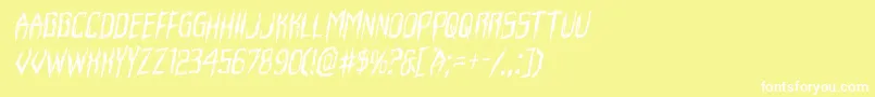 Horroroidrotal Font – White Fonts on Yellow Background