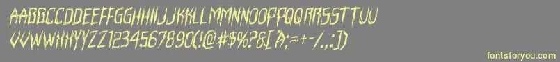 Horroroidrotal Font – Yellow Fonts on Gray Background