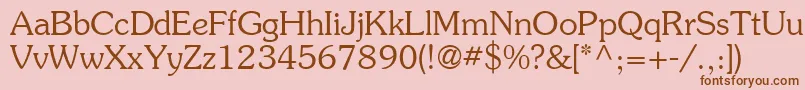 AgSouvenir Font – Brown Fonts on Pink Background
