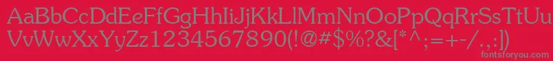 AgSouvenir Font – Gray Fonts on Red Background