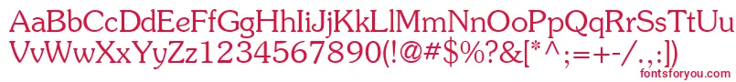 AgSouvenir Font – Red Fonts on White Background