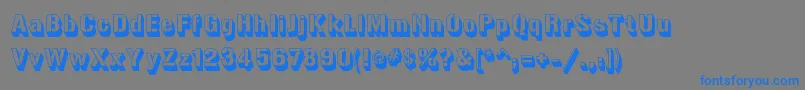 Gunplay ffy-Schriftart – Blaue Schriften auf grauem Hintergrund