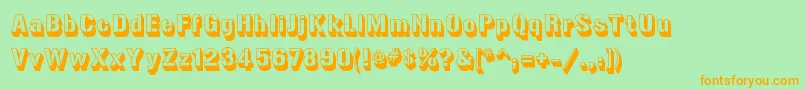 Gunplay ffy Font – Orange Fonts on Green Background