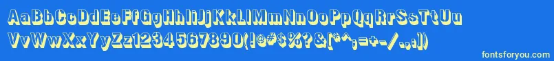 Gunplay ffy Font – Yellow Fonts on Blue Background