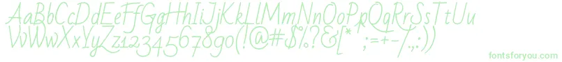 Badscript Font – Green Fonts on White Background