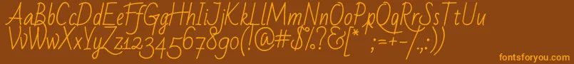 Шрифт Badscript – оранжевые шрифты на коричневом фоне