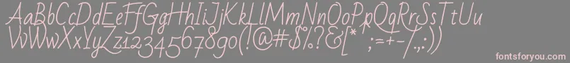 Badscript Font – Pink Fonts on Gray Background
