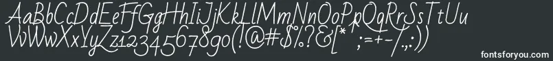 Badscript Font – White Fonts on Black Background