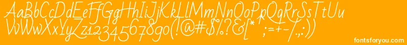 Badscript Font – White Fonts on Orange Background
