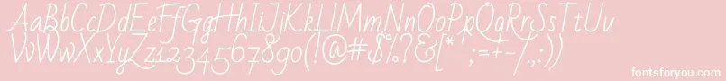 Badscript Font – White Fonts on Pink Background