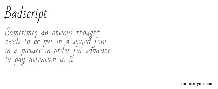 Badscript Font