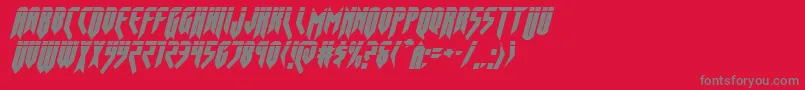 Opusmagnuslaserital Font – Gray Fonts on Red Background