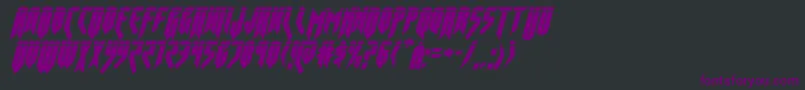 Opusmagnuslaserital Font – Purple Fonts on Black Background
