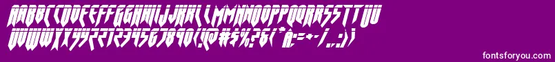 Opusmagnuslaserital Font – White Fonts on Purple Background