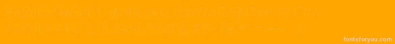 Kabinahlobl-Schriftart – Rosa Schriften auf orangefarbenem Hintergrund