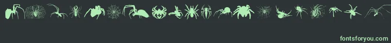 Araneae Font – Green Fonts on Black Background