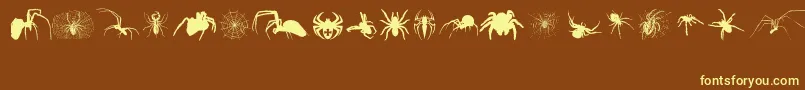 Шрифт Araneae – жёлтые шрифты на коричневом фоне