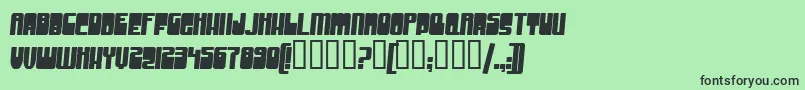 GrooveMachineBold Font – Black Fonts on Green Background