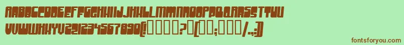 Шрифт GrooveMachineBold – коричневые шрифты на зелёном фоне