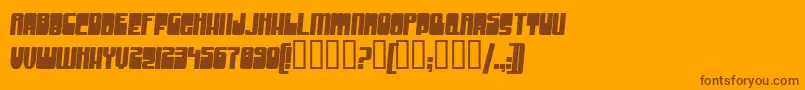 Шрифт GrooveMachineBold – коричневые шрифты на оранжевом фоне