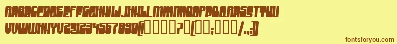 GrooveMachineBold Font – Brown Fonts on Yellow Background