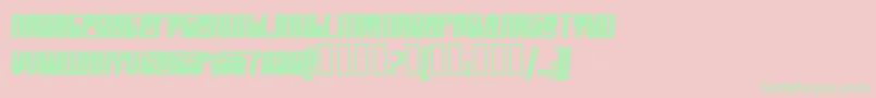 GrooveMachineBold Font – Green Fonts on Pink Background