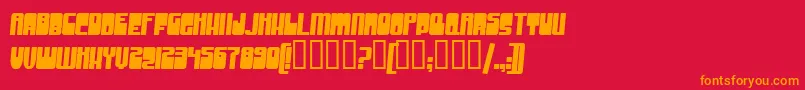 Шрифт GrooveMachineBold – оранжевые шрифты на красном фоне