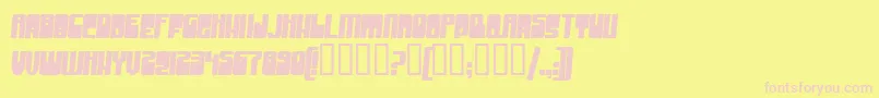 GrooveMachineBold Font – Pink Fonts on Yellow Background