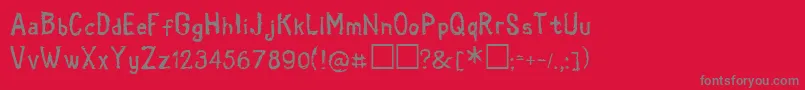 フォントCoold – 赤い背景に灰色の文字