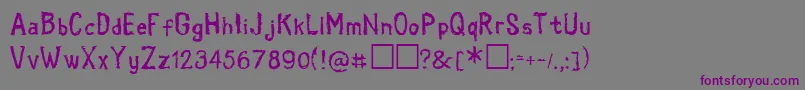 フォントCoold – 紫色のフォント、灰色の背景