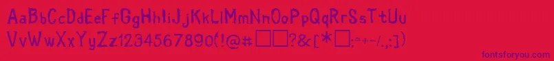 Coold Font – Purple Fonts on Red Background