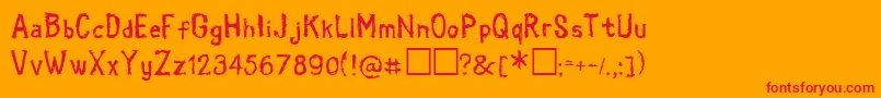 Coold Font – Red Fonts on Orange Background