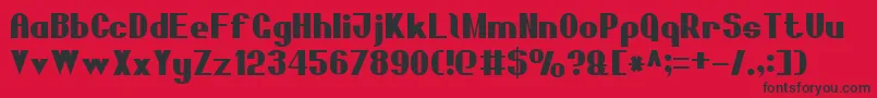 BoldSansSerif7 Font – Black Fonts on Red Background