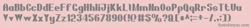 BoldSansSerif7 Font – Gray Fonts on Pink Background