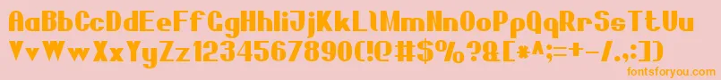 BoldSansSerif7 Font – Orange Fonts on Pink Background