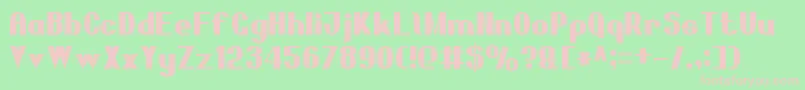 BoldSansSerif7 Font – Pink Fonts on Green Background