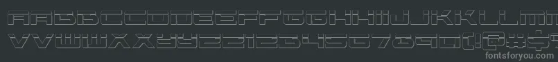 Шрифт Vorpal3D – серые шрифты на чёрном фоне