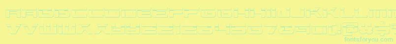 Vorpal3D Font – Green Fonts on Yellow Background