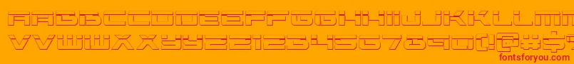 Vorpal3D Font – Red Fonts on Orange Background