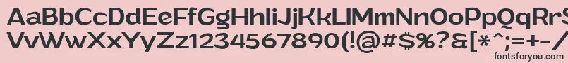 Шрифт GrandimediumPersonalUse – чёрные шрифты на розовом фоне